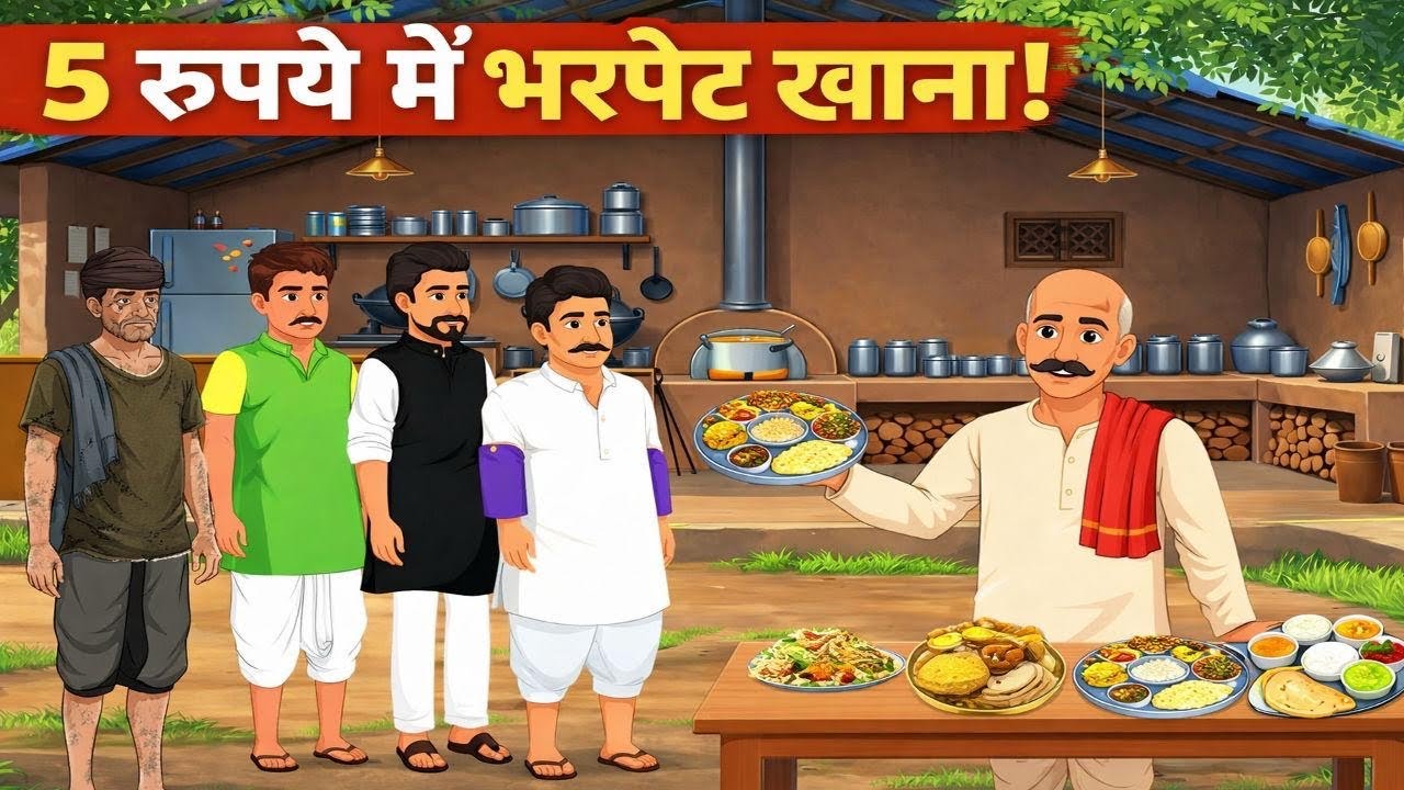 ₹5 की थाली वाले गरीब ने अमीर सेठ को रुला दिया | Moral Stories ll MoralAuraTv