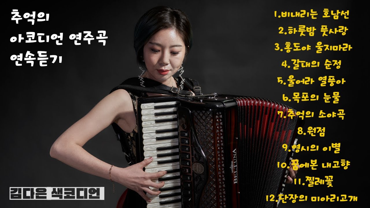 김다은 아코디언 연주곡 연속듣기[추억의 인기가요 아코디언 연주곡 모음2]