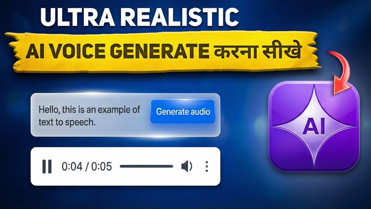Google AI Studio Se Human-Like Voice Kaise Banaye | Monetizable AI Voice Generator