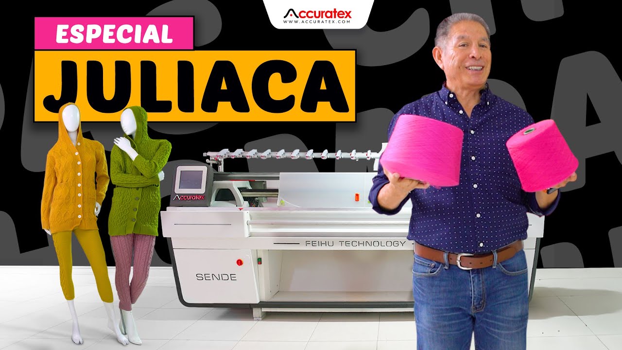 CHOMPONES PARA JULIACA, temporada otoño - invierno con la Máquina tejedora SAMURAI FS -