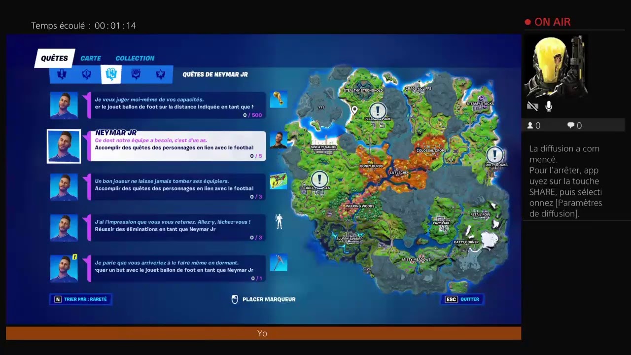 je commence fornite clavier souris