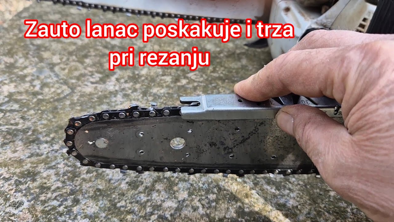 Zašto lanac poskakuje i trza pri rezanju?