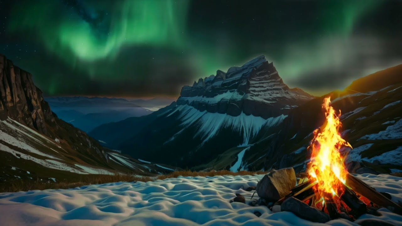 Warm Bonfire Ambience | Gentle Piano and Fire Crackles for Stop Overthinking, Study and Comfort