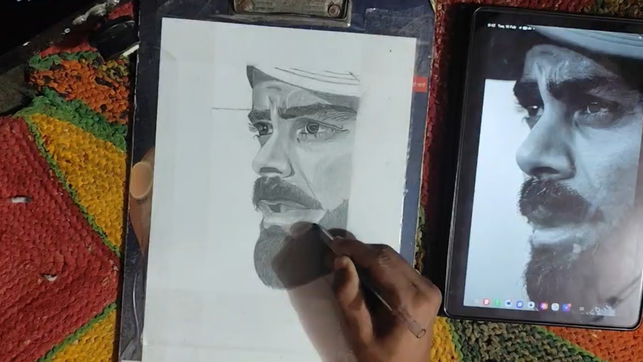 Virat Kohli ki realistic drawing 