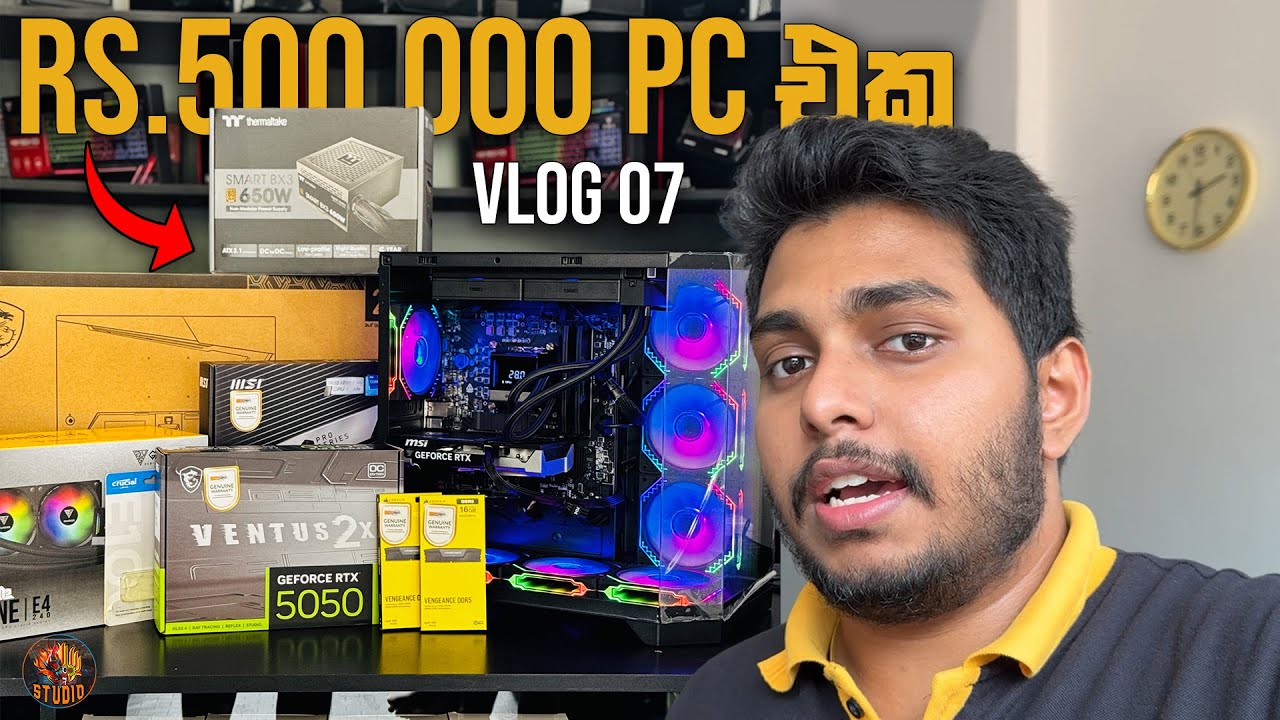 තෙනුජ මල්ලිගෙ Rs.500,000 Gaming PC එක | Vlog 07