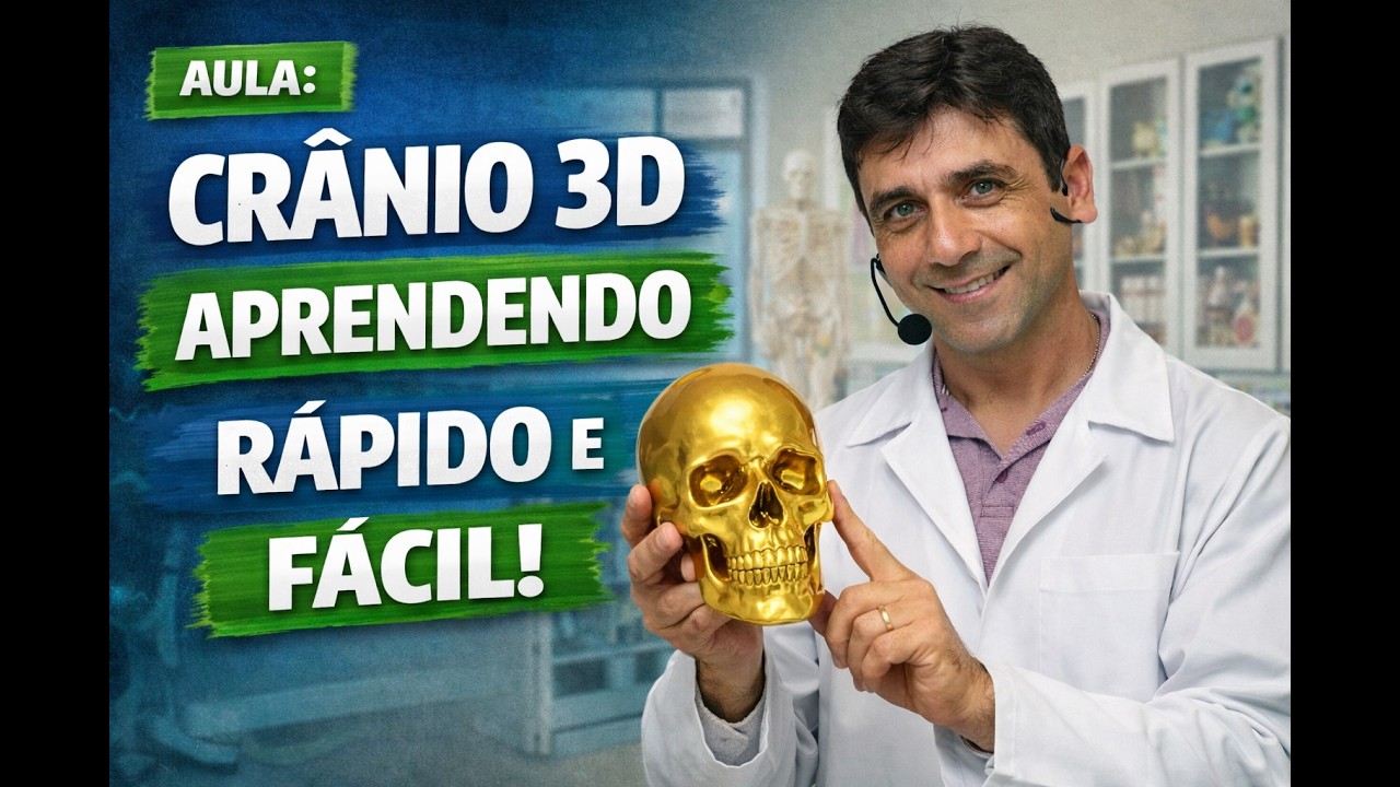 Aprender a anatomia do crânio 3D, SIMPLES, FÁCIL e RÁPIDO!