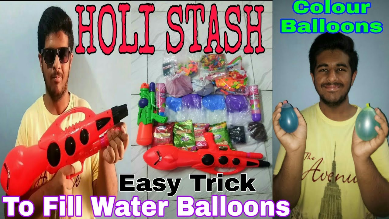 HOLI STASH TESTING | HOLI TIPS AND TRICKS | HOLI STASH | TESTING PICHKARI,BALLOONS,COLORS, CRACKERS