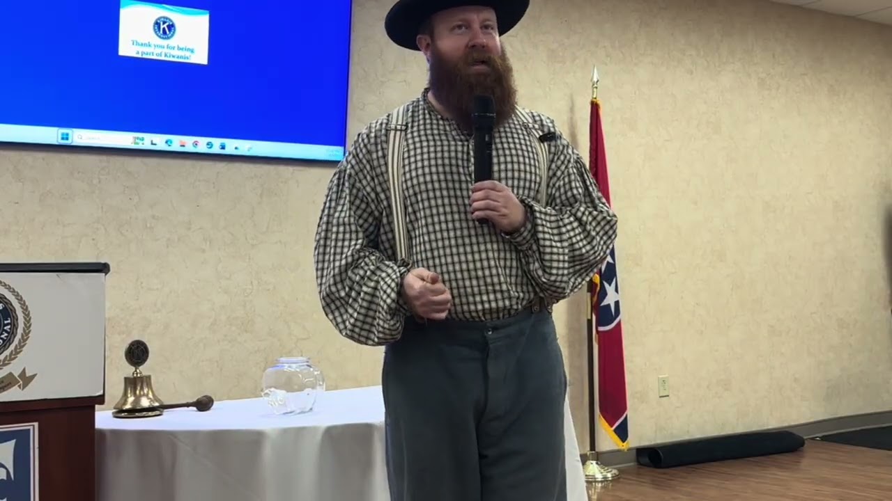 1-9-26 Program: Dr. Lucas Wilder , Story of Civil War in TN as Cpt. Daniel Ellis