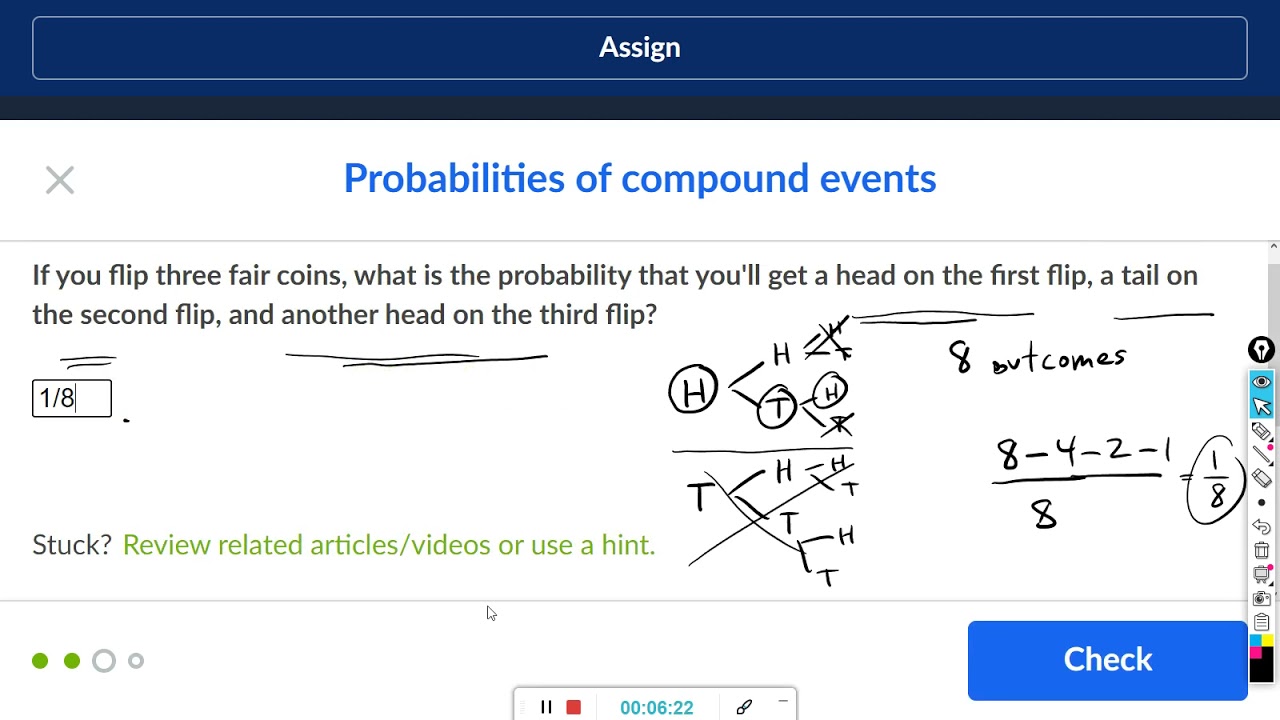 Probabilities of compound events : Khan Academy