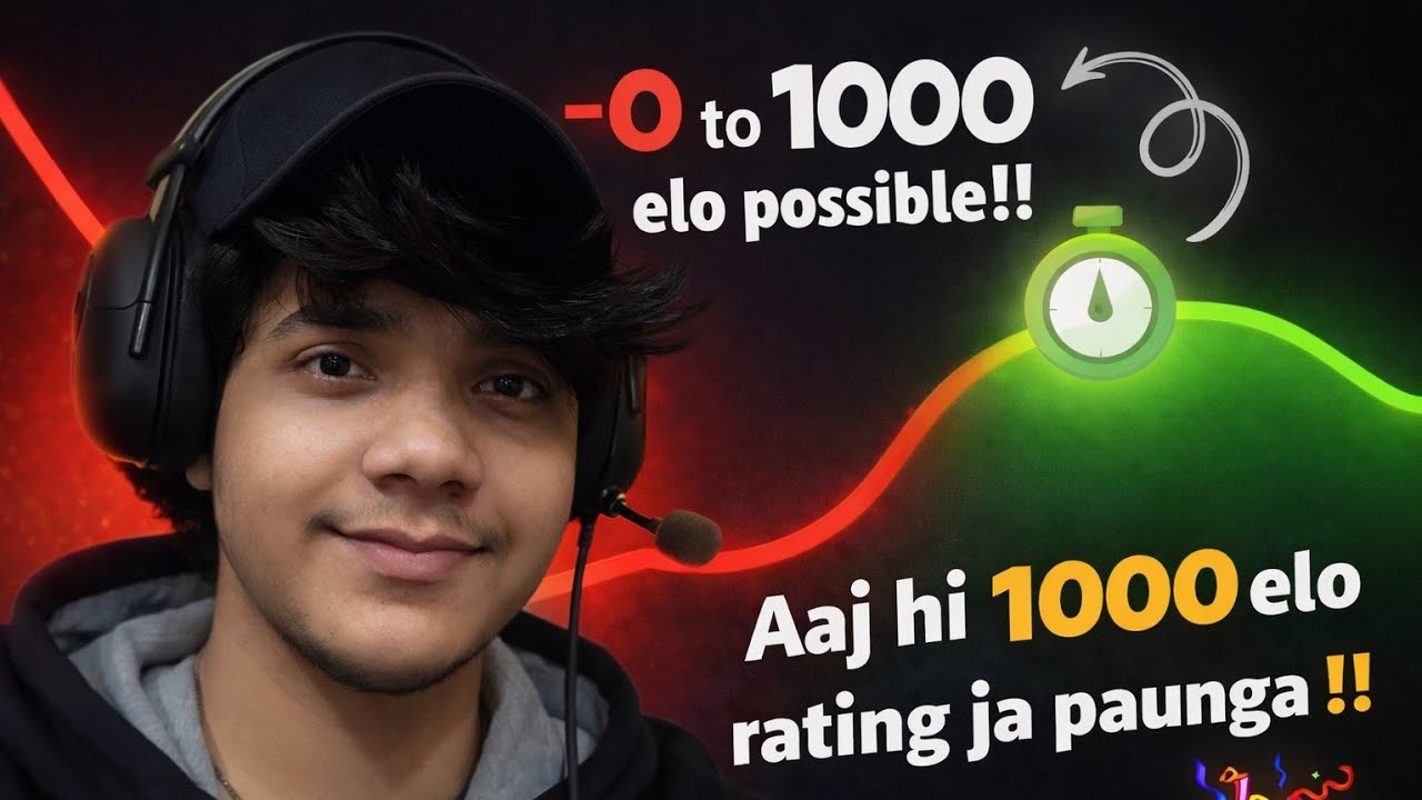 Aaj 1000 Elo Reach Kar lunga kya 😳 | Chess Live Hindi