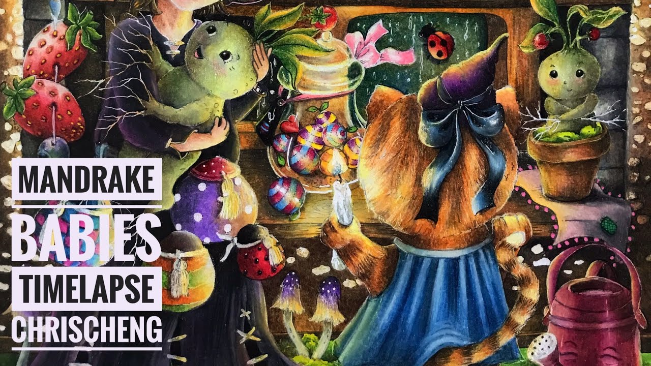 Mandrake Babies - TIMELAPSE COLORING // Chris Cheng