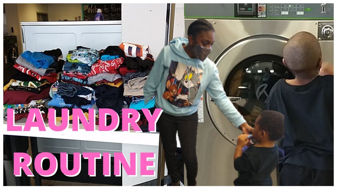 DOING 8 LOADS OF LAUNDRY AT LAUNDROMAT | TEACHING KIDS HOW TO DO LAUNDRY