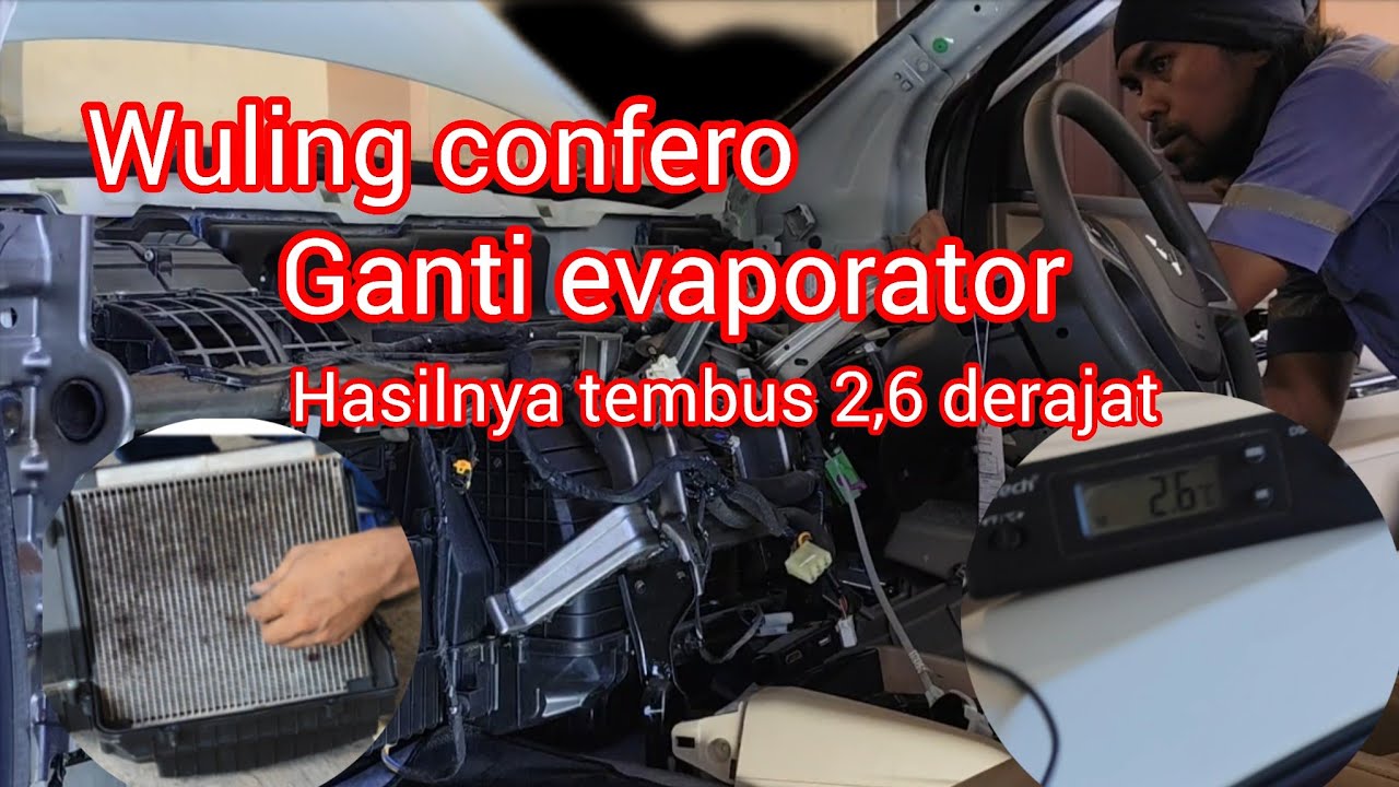 Wuling confero Bongkar evaporator #balikpapan #serviceacmobil