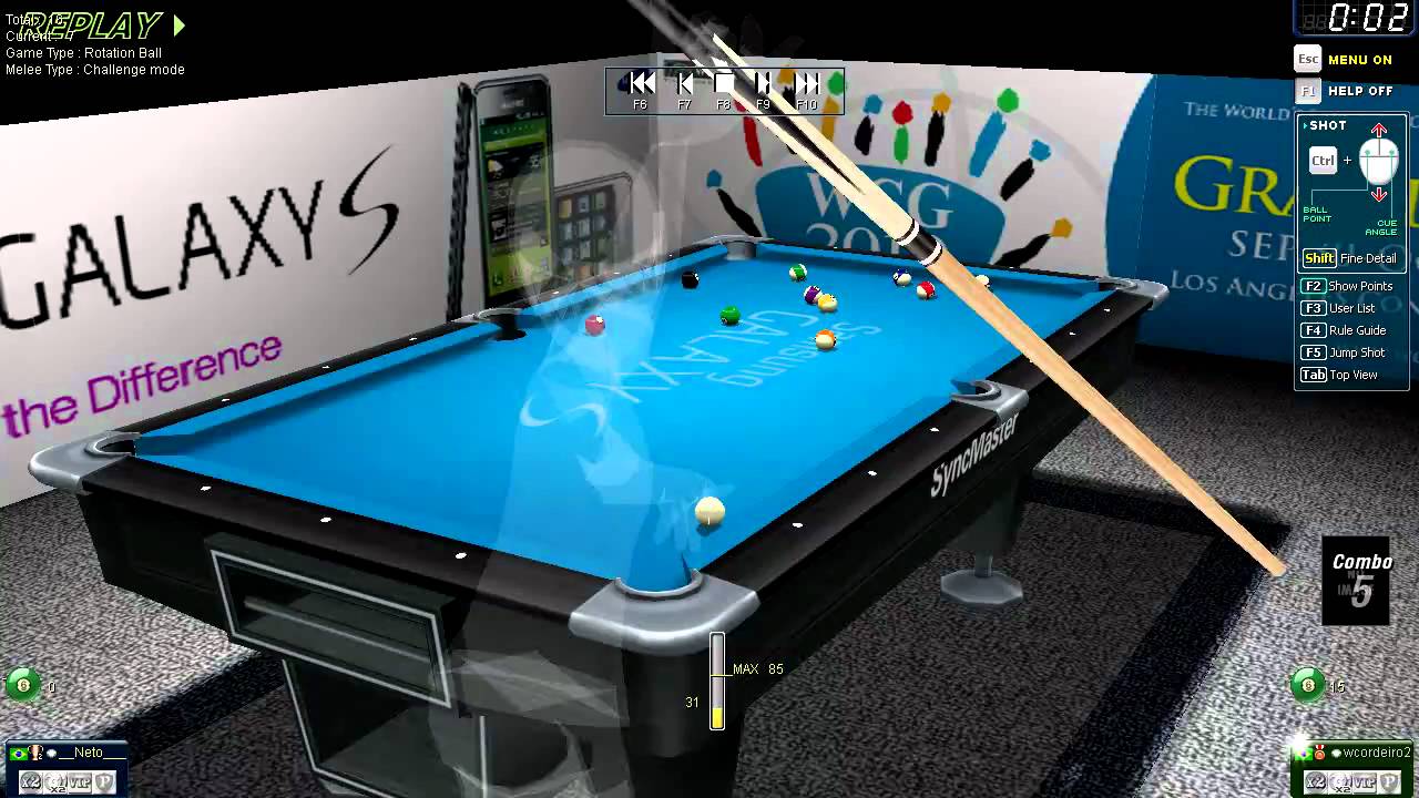 carom 3d combo 15 rotation