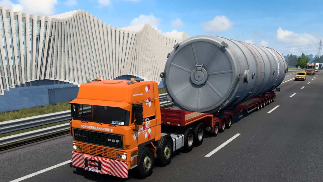 #eurotrucksimulator2 #23 | Verona to Parma (Italia DLC) | DAF F241 series | Special Cargo Transport