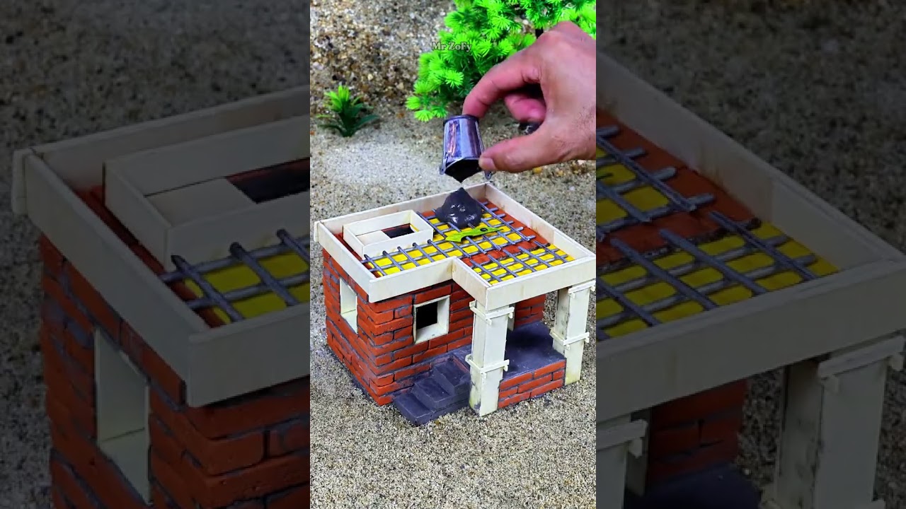 #handmadehouse #diyhouse #miniatureconstruction