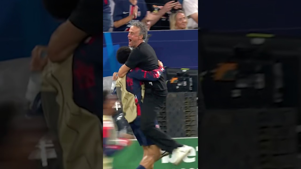 Luis Enrique emotional reaction winning champions league with PSG 
