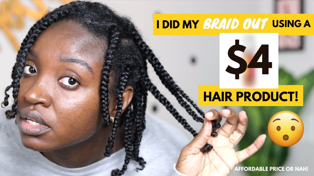 Braid Out Using $4 Foam Mousse | Natural Hair