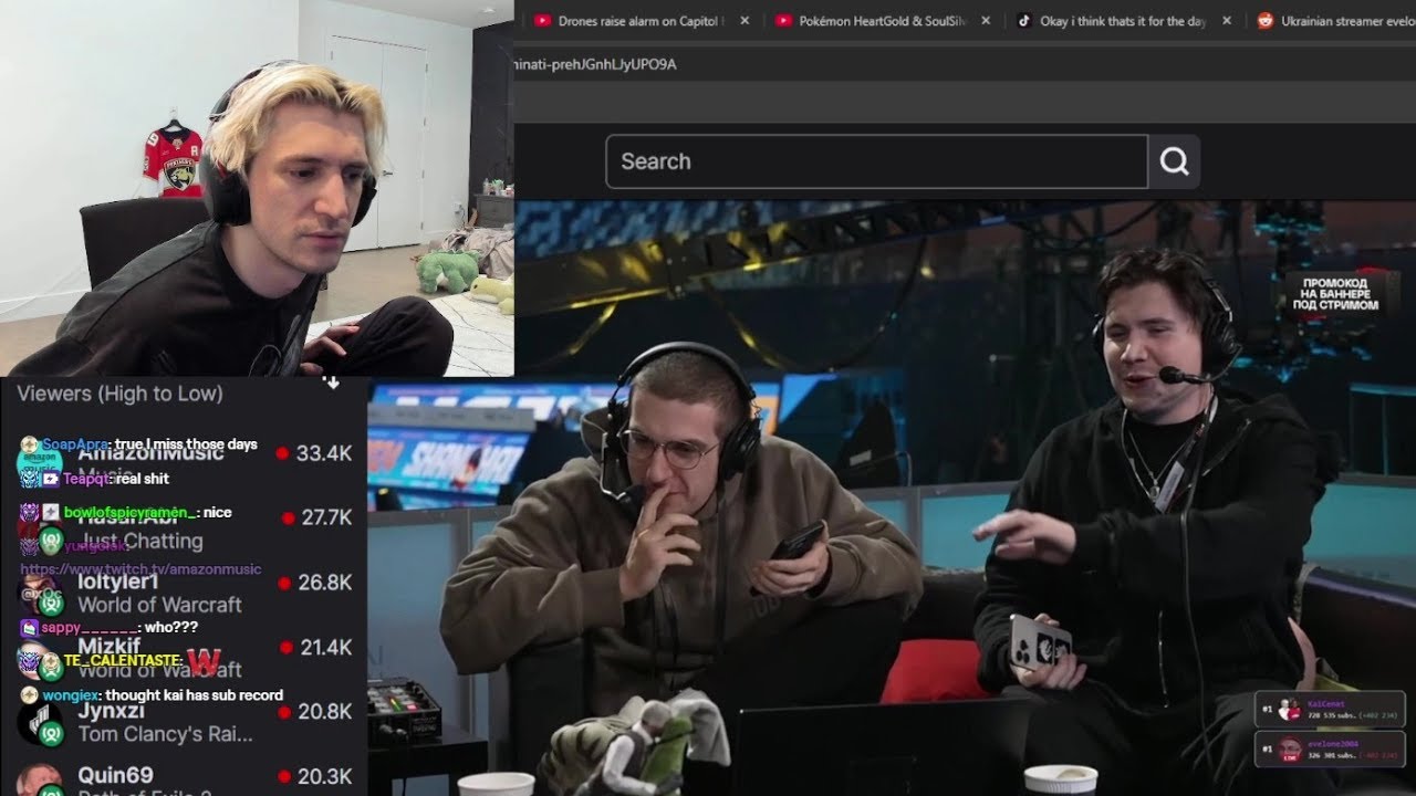 xQc Reacts to Ukranian Streamer Evelone2004 Surpassing Ironmouse's Record & 2nd Place Twitch History