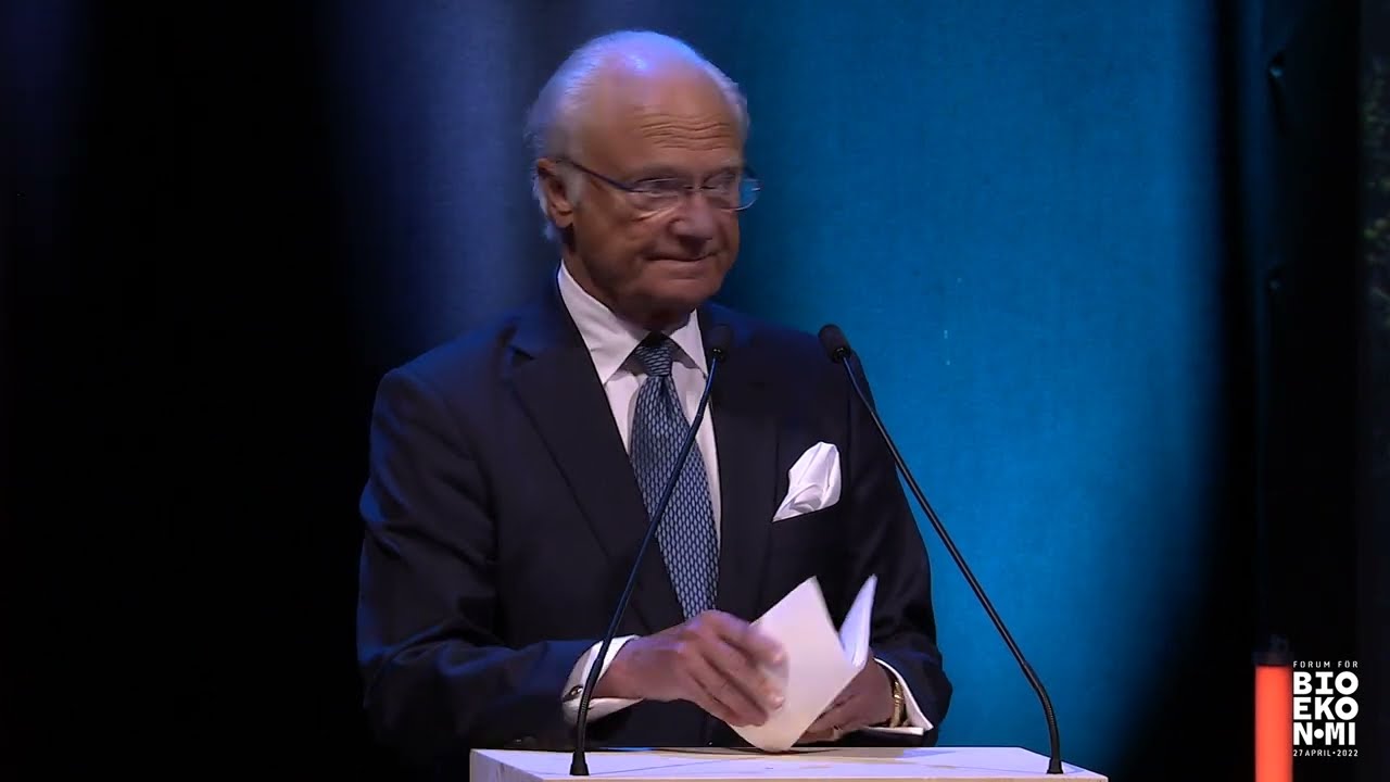 Tal och prisutdelning av H.M.K Carl XVI Gustaf på Forum för Bioekonomi 2022.