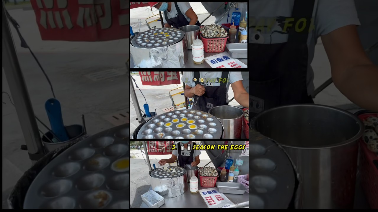 Taiwanese street food: fried bird eggs