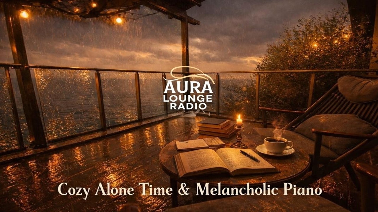 Cozy Alone Time & Melancholic Piano  - Relaxing Bookstore Ambience