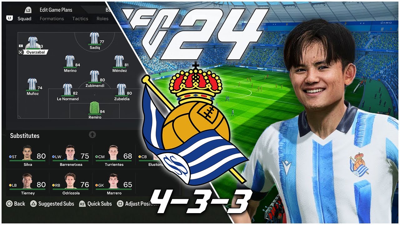 How To Make  Real Sociedad 4-3-3 Tactics With Imanol Alguacil | EA FC 24