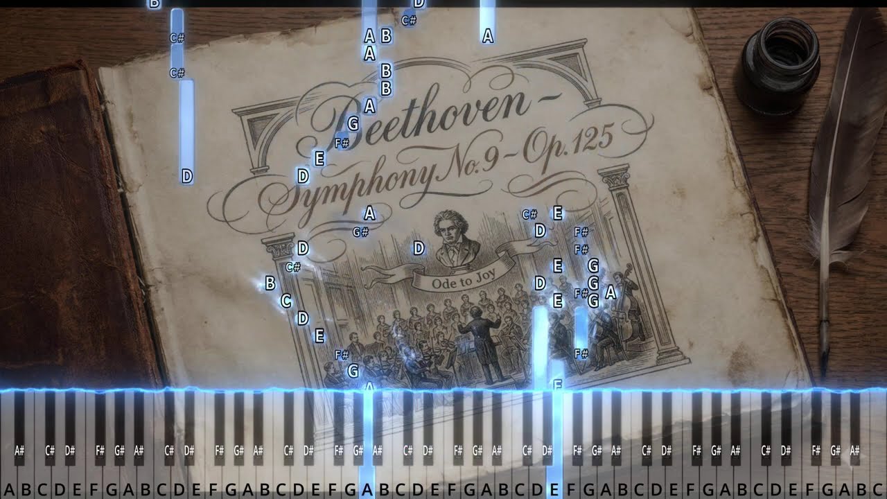 Beethoven – Symphony No 9 – Op 125 | EASY PIANO TUTORIAL