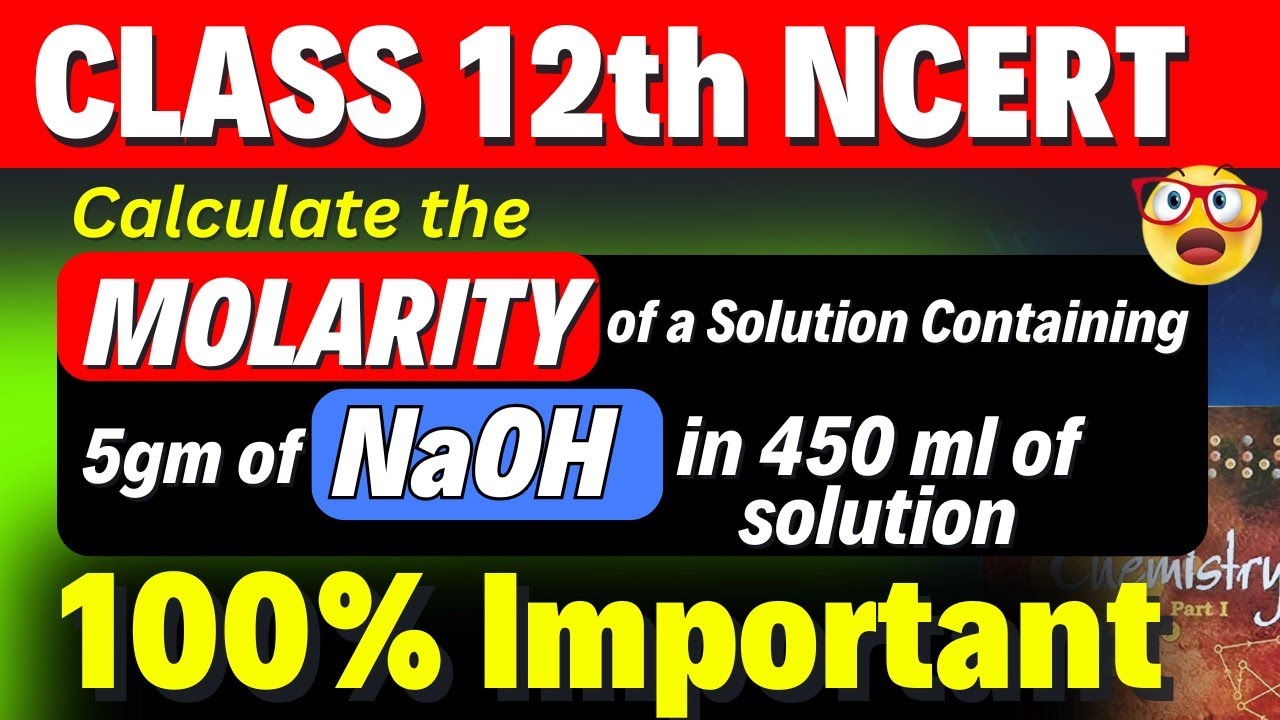 Calculate the molarity of a solution containing 5gm of NaoH in 450 ml of solution