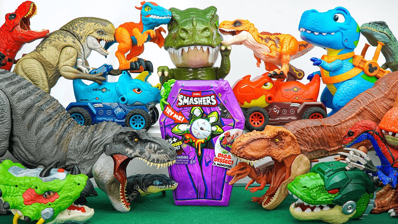 Jurassic World Unboxing Review | Hotwheel Trex D-Rex Therizinosaurus Brachiosaurus Allosaurus | ASMR