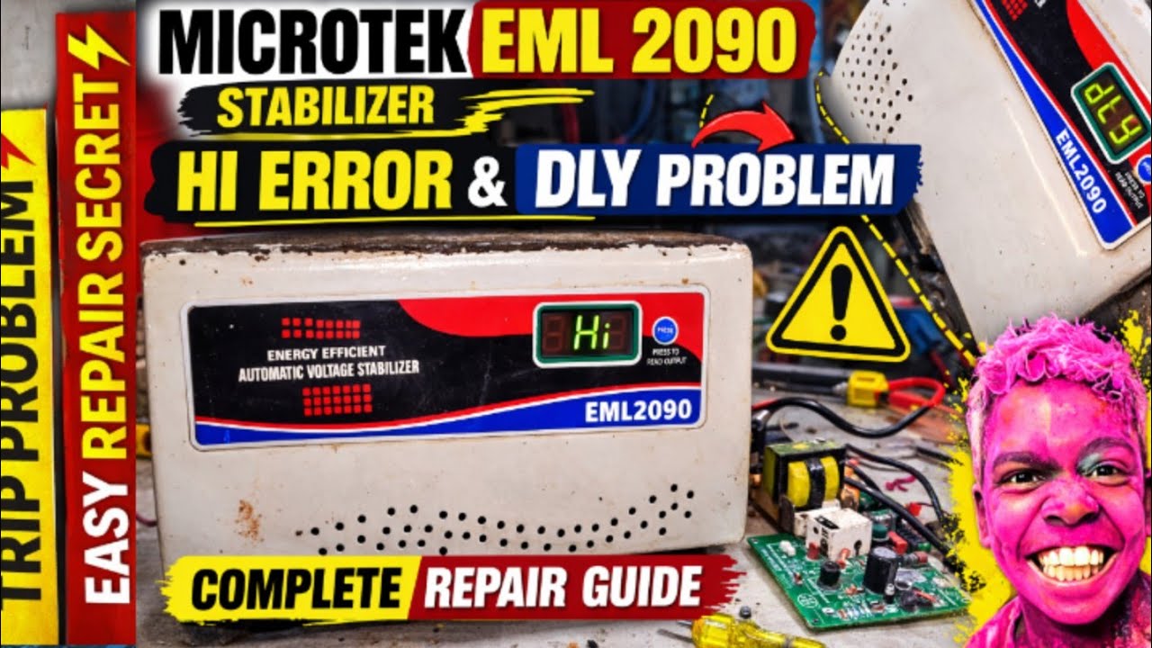 Microtek EML 2090 Stabilizer Repair Hindi ⚡ No Output / Trip Problem Complete Solution