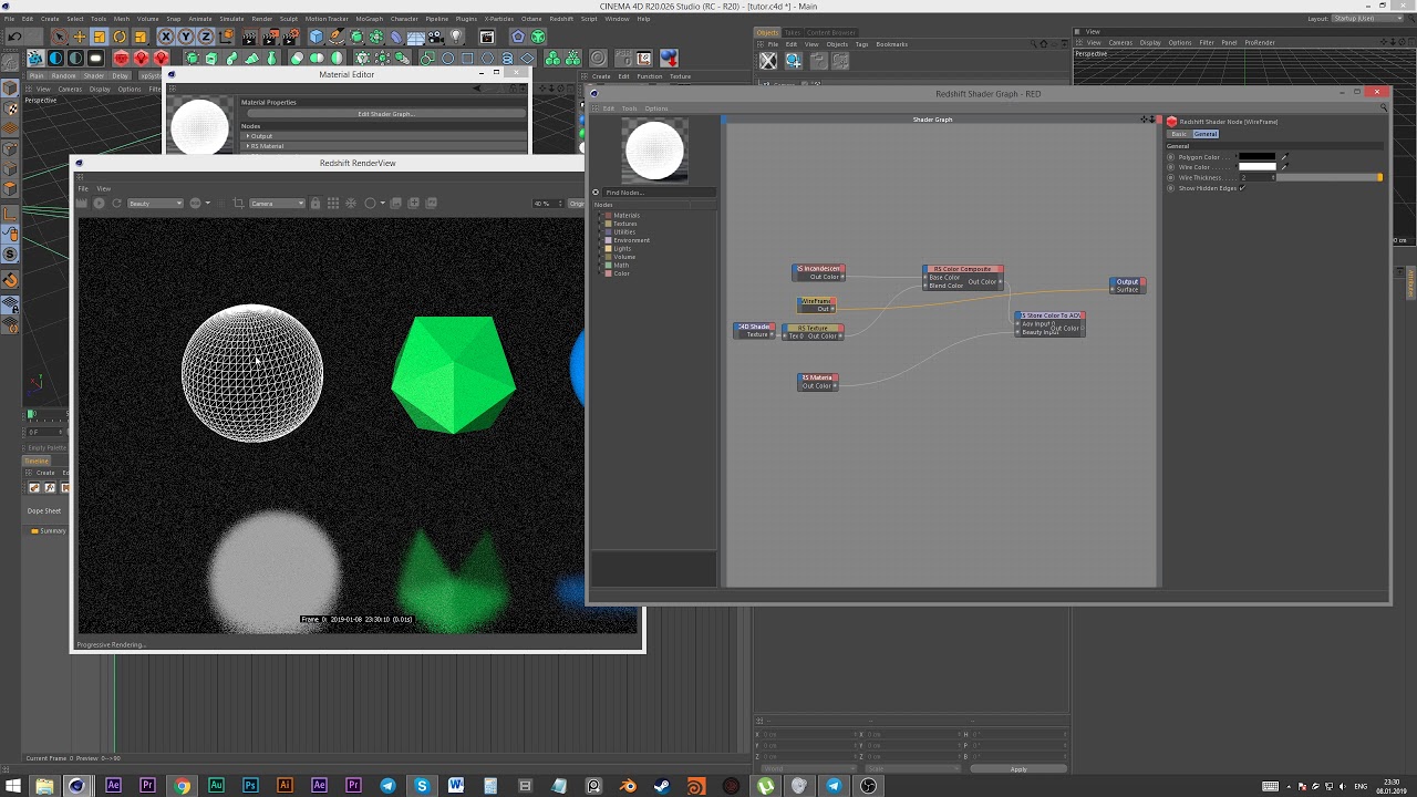 [C4D] Redshift3d [Tip #1]-  Custom AOV pass with Secondary rays (Reflection/Refraction etc)