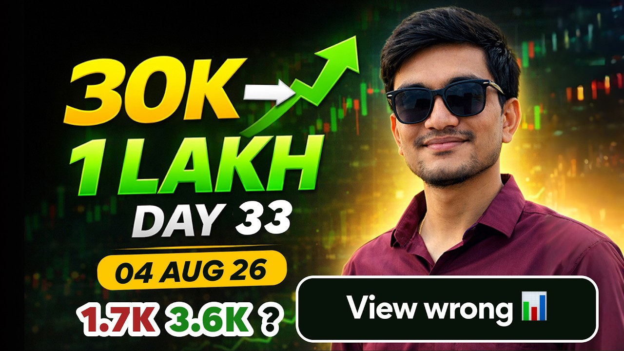 #day33 🔥30K to 1 Lakh Challenge🚀 | Option Trading Challenge Live | Nifty Live Trading with only 1...
