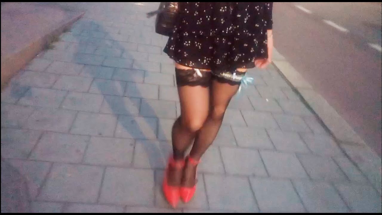 2022.07.07 TransPersoner Oslo Chiffon Mini Skirt💃 Nylon Garters🐈 Red Heels🍭 Aurora Victoia Maxwell💝🎉