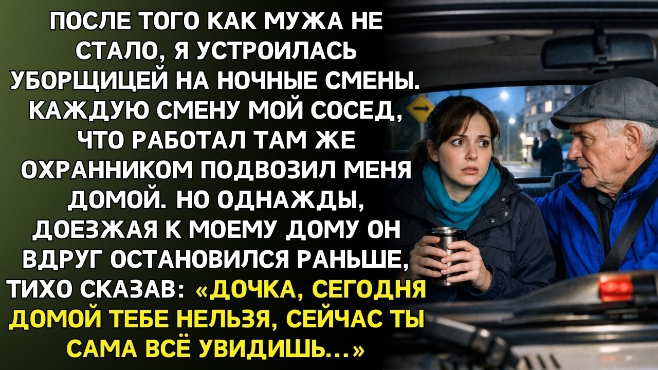 Сосед постоянно подвозил домой, но однажды он проехал поворот и сказал - Домой тебе сегодня нельзя…