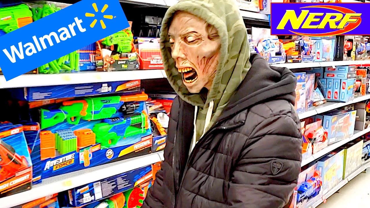 ZOMBIE SHOPS AT WALMART For Nerf Blaster!