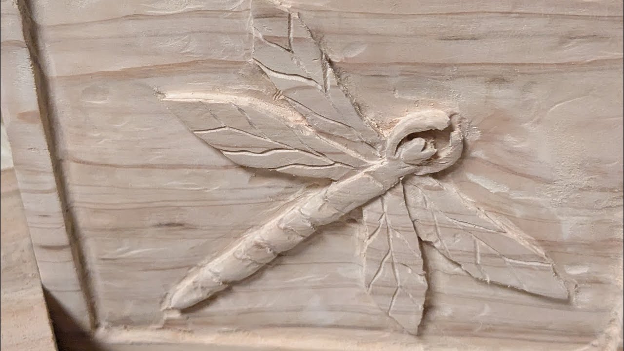 Carving a dragonfly part 6 - sanding and finishing touches - just carving no commentary 