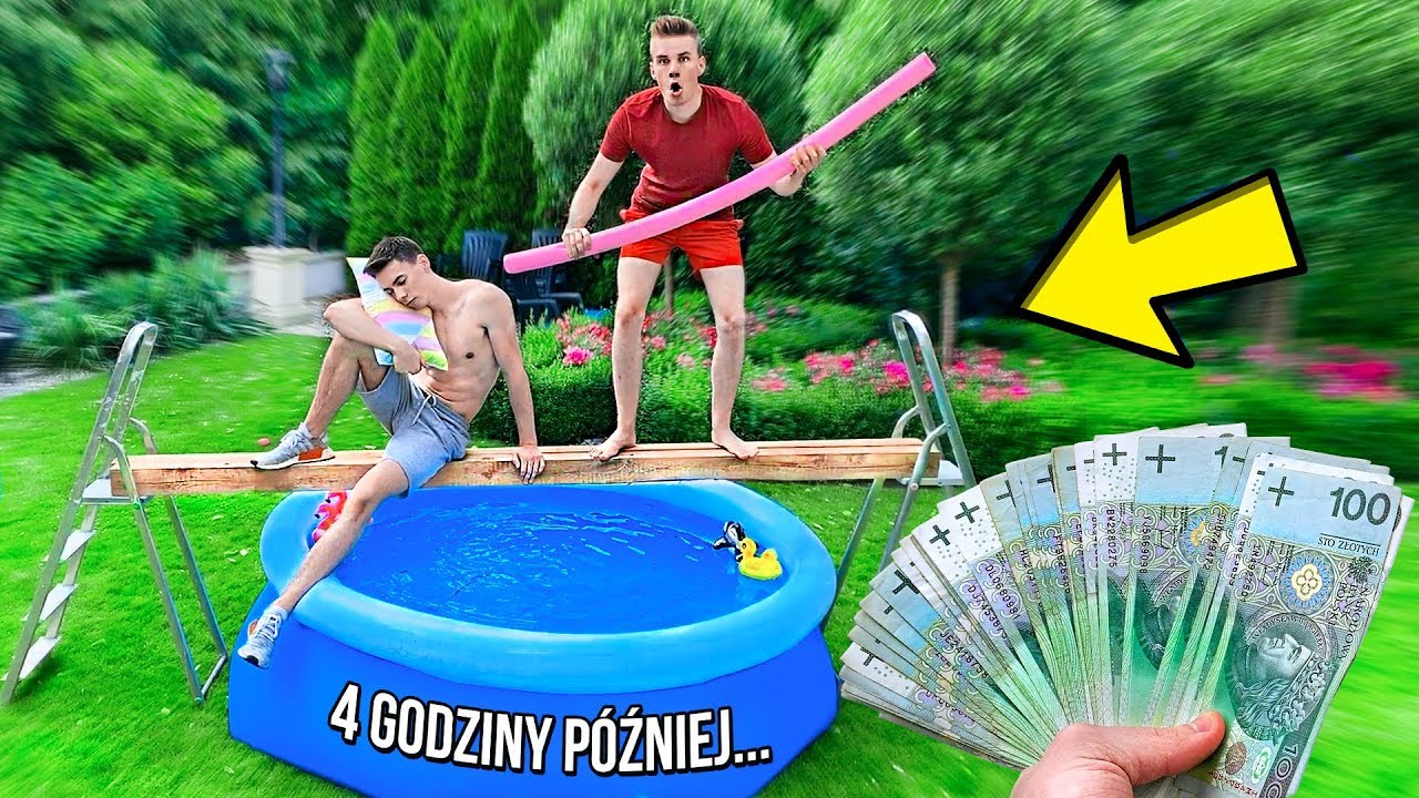 KTO OSTATNI WPADNIE DO BASENU WYGRYWA 5000 ZŁ / Wojan