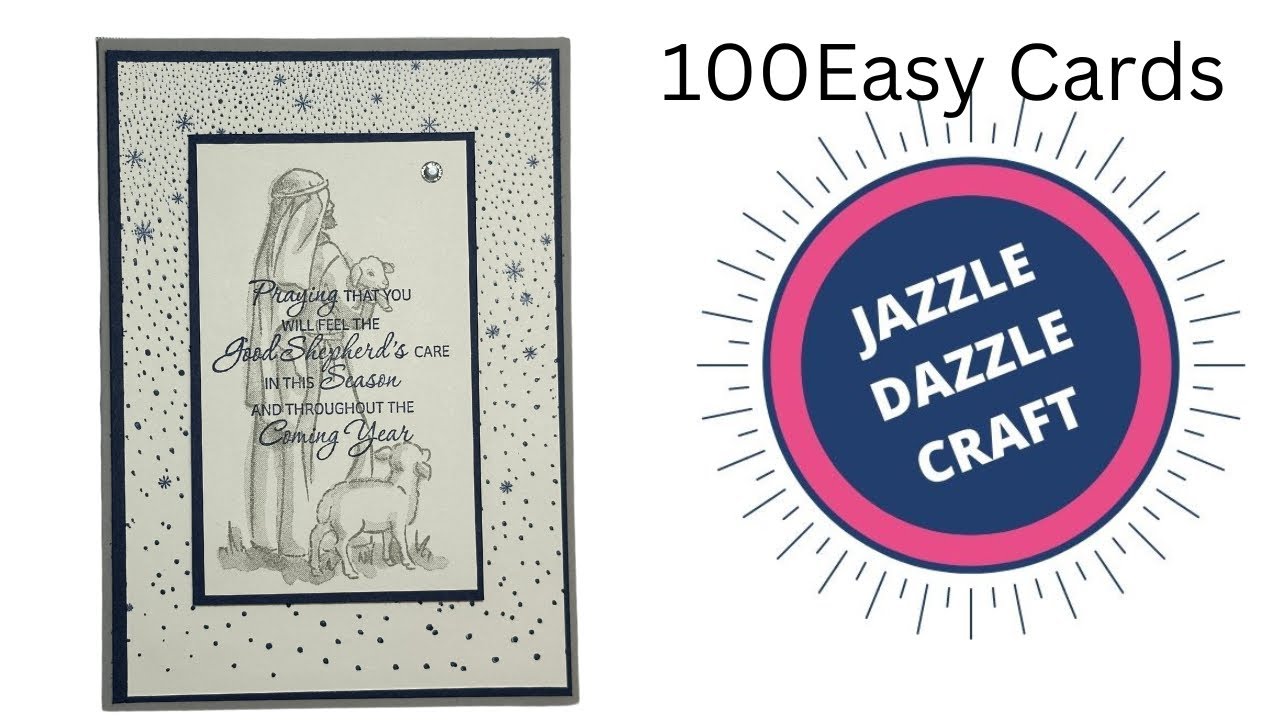 100 простых открыток — наборы штампов «Падающий снег» и «Забота о пастухе» #stampinup