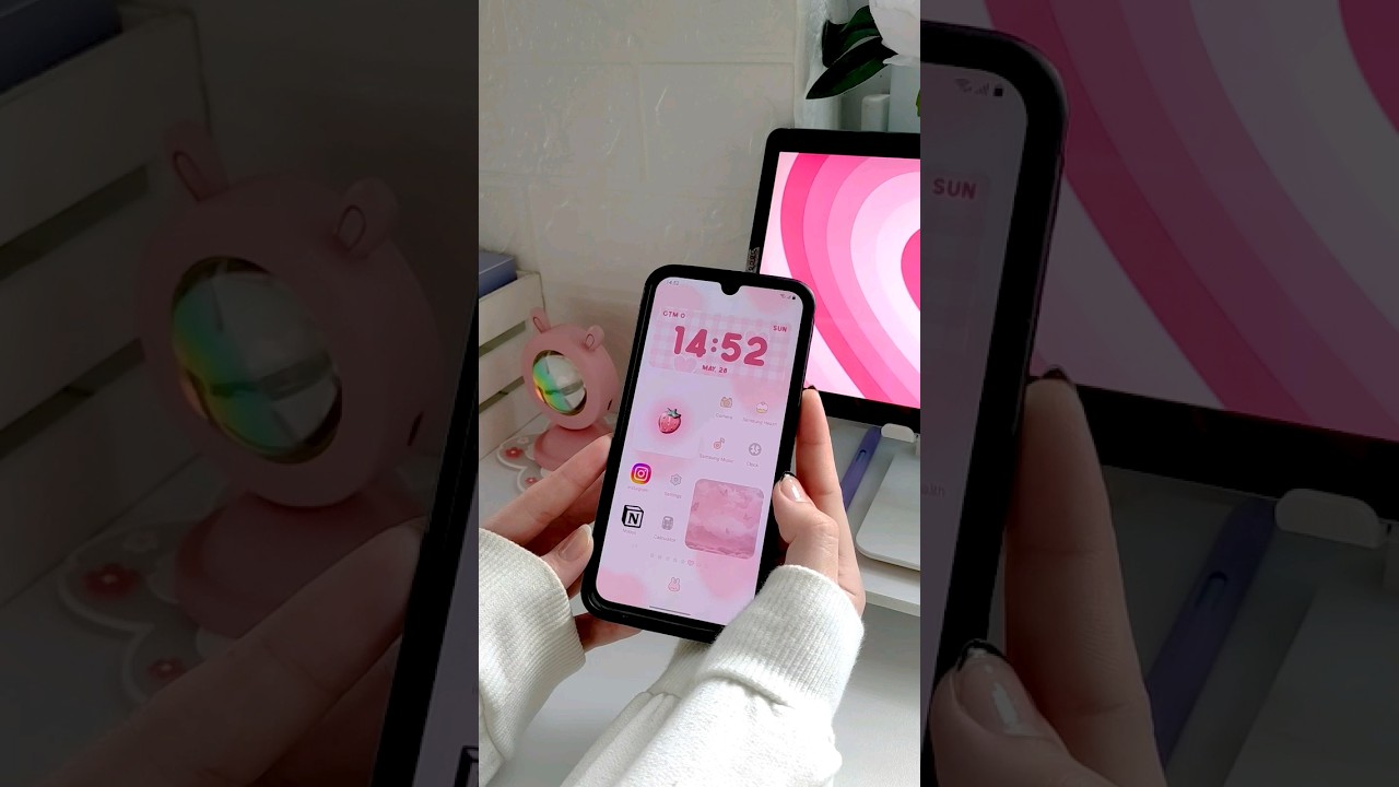 make your phone aesthetic without changing the app icons ♡ soft pink aesthetic ♡