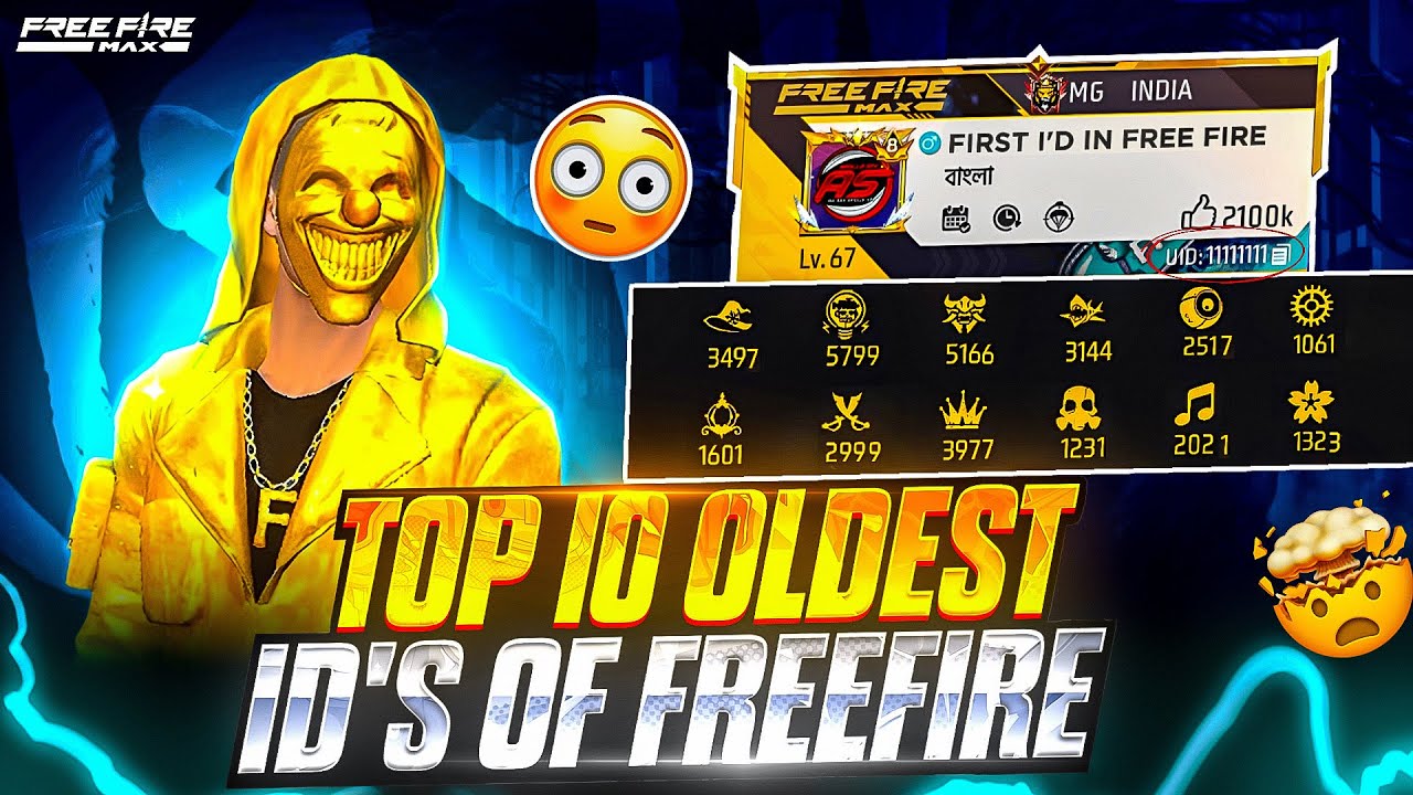 OLDEST ID IN FREE FIRE 😱 - Searching Top 10 Oldest ids in Free fire - Gaming with Raahim