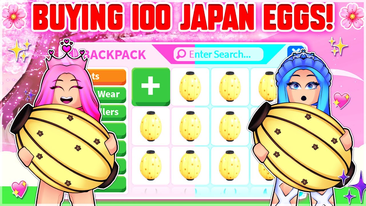BUYING 100 *BRAND NEW* JAPAN EGGS IN ADOPT ME! Huge Robux Spending Spree