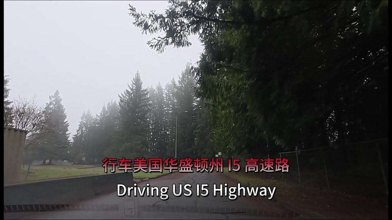 Driving Through I5 Highway , WA , US