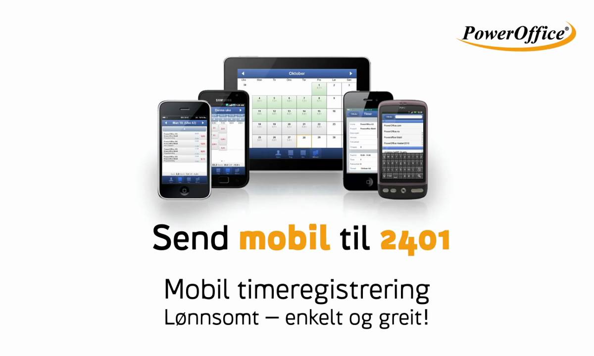 PowerOffice Win - Mobil timeregistrering