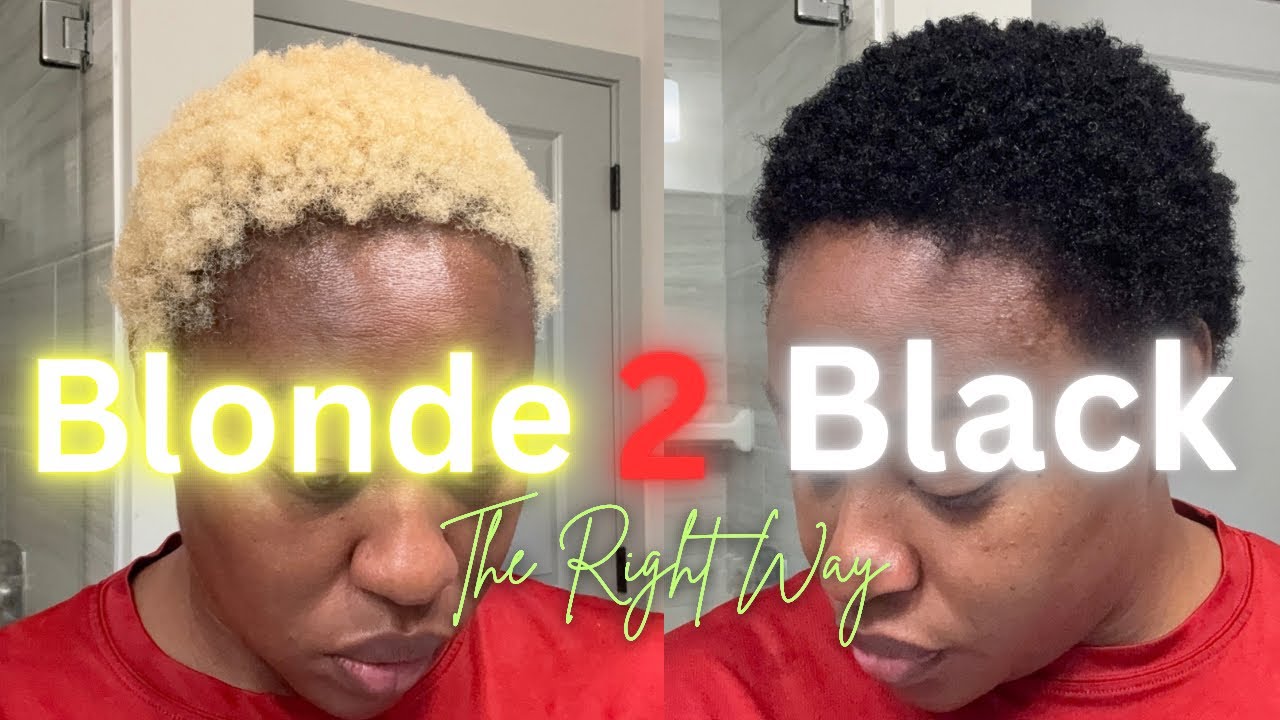 How to dye hair from Blonde to Black Re- pigmentation Tutorial | 