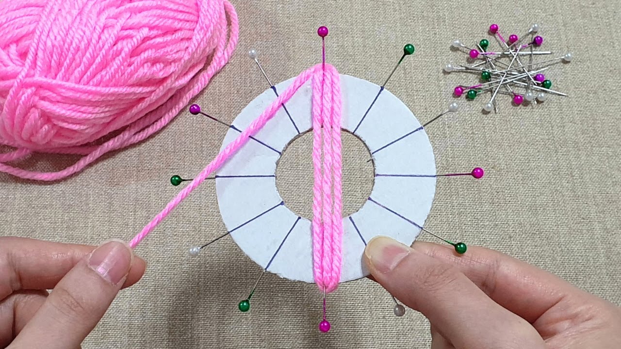 Super Easy Flower Craft Ideas with Woolen - Hand Embroidery Amazing Trick - Sewing Hack -Wool Design