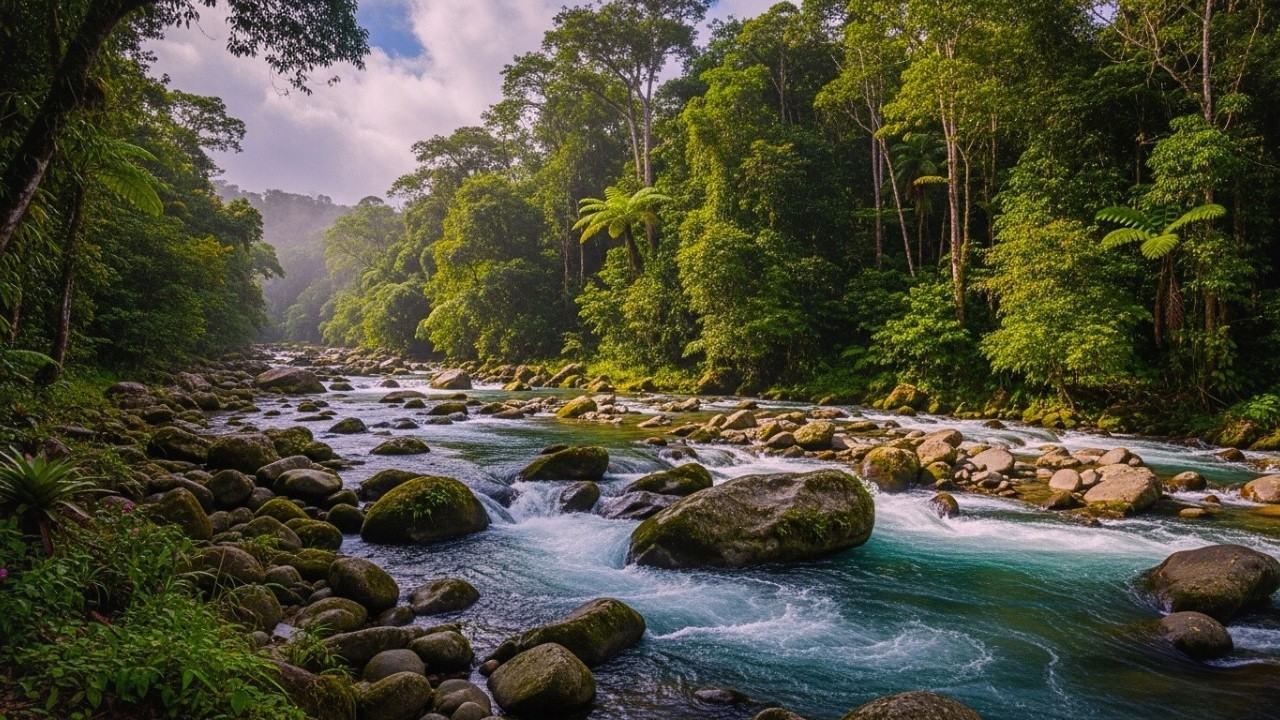 Peaceful Forest River Sounds | Deep Sleep, Relaxation & Stress Relief