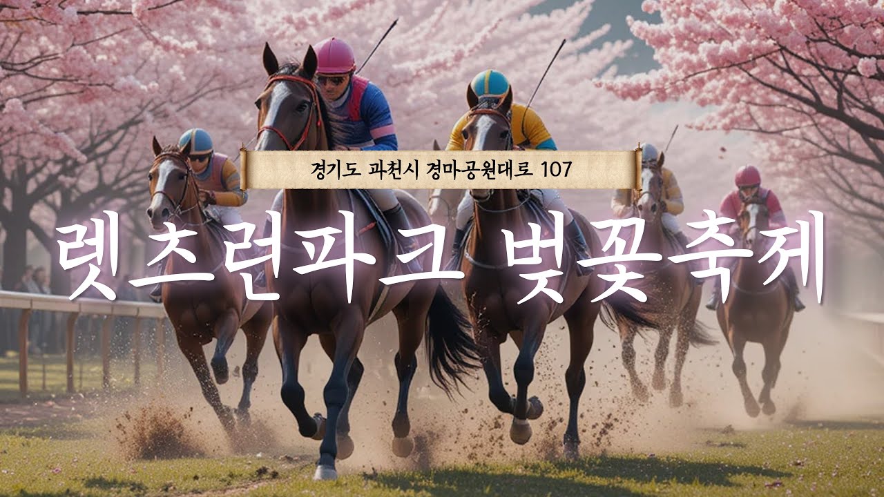 🌸렛츠런파크(서울) 벚꽃축제🌸[4K] [경마공원, 포니랜드, 벚꽃 명소, 3월, 4월, 과천, 경기도, 서울근교, 가볼만한 곳,  봄꽃 명소, 데이트 명소, 마사회]
