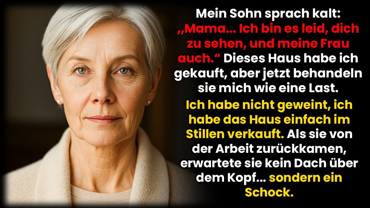 Mein Sohn sagte; ‘Ich bin müde, dich zu sehen, Mama.’ Also verkaufte ich sein Haus und ging fort
