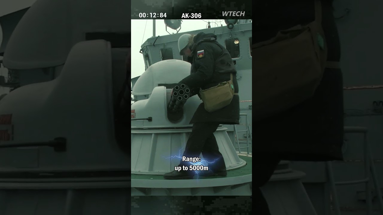 Loading and firing a 30mm naval Gatling gun